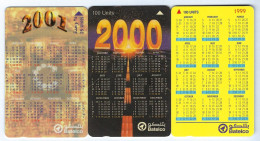 Bahrain 3 Calendar (1999, 2000 & 2001) Phonecards Used - Bahrein