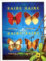 ZAIRE 1996 - Papillons Et Scoutisme -  4 Timbes En Bloc Dentelé - Nuevos