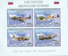 CONGO KINSHASA 2006 -  Les Avions Militaires Russes - 4 V. Non Dentelées - Neufs