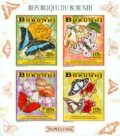 Burundi 2014 - Les Papillons Du Burundi - 4 V. émis En Feuillet - ND - Unused Stamps
