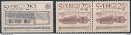 Sweden, Mi 1328-1329 ** MNH /  European Year Of Music, Instrument, Clavichord, Nyckelharpa / CEPT, Europa - 1985