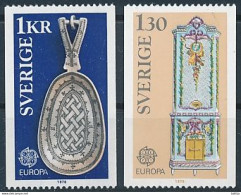 Sweden, Mi 943-944 ** MNH / Handicrafts / CEPT, Europa - 1976