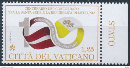 Vatican, Mi 2063 MNH ** / 100 Years Concordat Between Holy See And Latvia / Flag, Joint Issue - Neufs