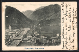 Cartolina Pontafel, Teilansicht Mit Brücken Aus Der Vogelschau  - Sonstige & Ohne Zuordnung