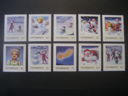 Österreich- PM Weihnachtsmarken Ungebraucht - Timbres Personnalisés