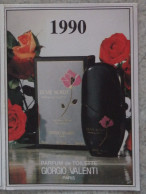 Petit Calendrier De Poche Parfumé 1990  Giorgio Valenti Coiffeur Coiffure  Balleroy Calvados - Small : 1981-90