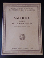PARTITION CZERNY ECOLE DE LA MAIN GAUCHE PANTHEON DES PIANISTES - A-C