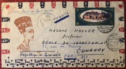 Egypte, UAR Divers PA Sur Enveloppe Pour La Guinée Réexpédiée à Paris 1966 - (C1002) - Posta Aerea