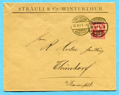 Illustrierter Brief Von Winterthur Nach Thundorf 1901 - Absender: Sträuli & Cie. - Covers & Documents