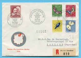 FDC Pro Juventute 1956 Mit Satz Auf P3 Nach Utrecht - Lettres & Documents