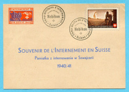 Souvenir De L'Internement En Suisse - Nebikon Mit Los Auf Rückseite - Documents
