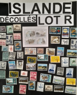 ISLANDE VRAC 5 G  LOT R DECOLLES, TOUS FORMATS 冰岛散装 5 克 R 去皮，所有尺寸 LARGE OFF PAPER MIXTURE - Lots & Kiloware (mixtures) - Max. 999 Stamps