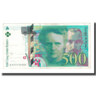 France, 500 Francs, Pierre Et Marie Curie, 1994, TTB, Fayette:76.01, KM:160a - 500 F 1994-2000 ''Pierre En Marie Curie''