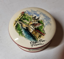 Pot à Bonbon Sucrier Ancien En Porcelaine Châtillon Sur Seine - Otros & Sin Clasificación