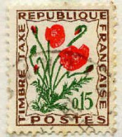 France Taxe Obl Yv: 97 Mi:98 Coquelicot (Beau Cachet Rond) - 1960-.... Usados