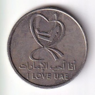 MONEDA DE EMIRATOS ARABES DE 1 DIRHAM DEL AÑO 2010 - I LOVE UAE (COIN) - United Arab Emirates