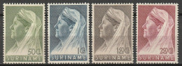 Suriname 1936 Wilhelmina 175/178 NVPH MNH ** Postfris - Suriname ... - 1975