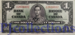 CANADA 1 DOLLAR 1937 PICK 58e XF - Canada