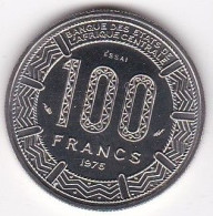 République Populaire Du Congo. 100 Francs 1975 Essai , En Nickel . KM# E3, FDC - Congo (République 1960)