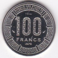 République Du Tchad 100 Francs 1975 Essai, En Nickel , KM# E5 . FDC - Ciad