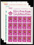 YANxx/20 LIECHTENSTEIN 1971 Michl 551/54 KLEINBOGEN ** Postfrisch SIEHE ABBILDUNG - Unused Stamps