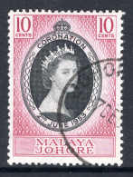 Malaysian States - Johore - 1953 QEII Coronation Used (SG 152) - Johore