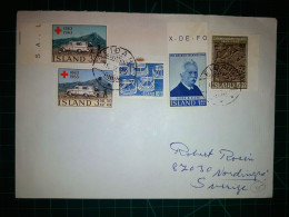 ISLANDE, Enveloppe Distribuée à Sverige Avec Une Variété Colorée De Timbres-poste. Années 1960.. - Usados