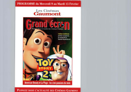 Carte Pub Type Flyer Cinéma GAUMONT Toy Story 2 - Andere & Zonder Classificatie