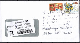 MiNr. 3158 + 3187; 175 J. Erster Kindergarten In Deutschland, Auf Portoger. E-Brief Von Gelsenkirchen Nach Halle; E-130 - Lettres & Documents