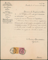 N°46 Et 50 Sur Manuscrit "Ministère Des Chemin De Fer, Poste Et Télégraphe" > Percepteur Des Postes à Philippeville. - 1884-1891 Léopold II