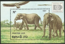 AS-83 Laos Feuillet Elephant Elefante Norsu Elefant Olifant MNH ** Neuf SC - Elefantes