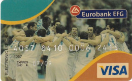 GREECE - Hellas National Basketball Team, FIBA World Championship 2006 Saitama, Eurobank EFG Visa, 10/06, Used - Geldkarten (Ablauf Min. 10 Jahre)