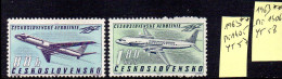 TCHECOSLOVAQUIE  Poste Aérienne N° YT 57 Et 58 Mi 1405 Et 1406 Neufs Sans Charnière - Airmail