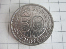 Germany 50 Reichspfennig 1929 A - 50 Renten- & 50 Reichspfennig