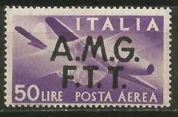 TRIESTE 1947 CORREO AEREO YVERT NUM. 6 * NUEVO CON FIJASELLOS - Posta Aerea