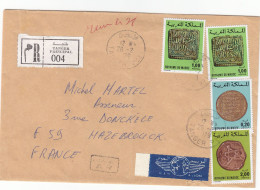 4 Timbres Du Maroc Sur Lettre Recommandée 26/02/1979 De TANGER à HAZEBROUCK NORD 59 - Other & Unclassified