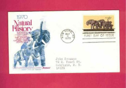 FDC De 1970 Des USA EUAN - YT N° 891 - Elefantes