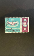 14-5-2024 (stamp) Obliterer / Used - Co-operation Year 1965 - Hong Kong (10 Cent Value) - Usati
