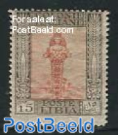 Italian Lybia 1921 15c, Stamp Out Of Set, Unused (hinged) - Libia