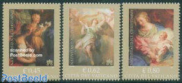 Vatican 2005 Christmas 3v, Mint NH, Religion - Christmas - Art - Paintings - Unused Stamps