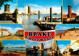 72793500 Brake Unterweser Schifffahrtsmuseum Hafen Strand Haeuserpartie Innensta - Brake