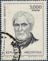 Argentine Poste Obl Yv:1212 Mi:1431 Guillermo Brown (Beau Cachet Rond) - Gebraucht