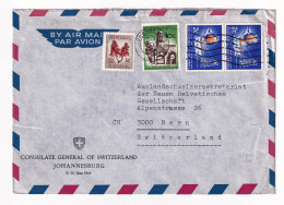 Lettre Johannesburg 1968 Afrique Du Sud Consulate General Of Switzerland Suisse Schweiz South Africa - Lettres & Documents