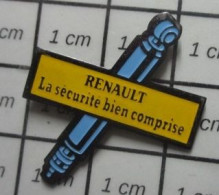 1316b Pin's Pins / Beau Et Rare /  AUTOMOBILES / AMORTISSEURS RENAULT LA SECURITE BIEN COMPRISE - Associations