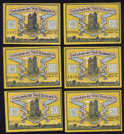 Bismark I. Altm.: 6x 50 Pfennig 1.10.1921 - Collezioni