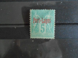 PORT-LAGOS YT 1 TYPE SAGE 5c.vert* - Neufs