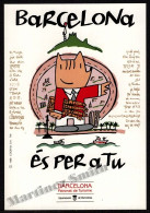 1992 Topical Postcard Barcelona Olympic Mascot Cobi By Mariscal - Holding Sagrada Familia - 11 X 16 Cm - Olympic Games