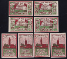 8x Wörlitz: Je 4x 25 + 50 Pfennig Bis 1.7.1922 - Sammlungen