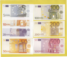 7 Billets De Jeu Euroland, Dujardin 2001, Euro - Specimen