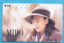 Japan Telefonkarte Japon Télécarte Phonecard -  Girl Frau Women Femme Miho Nakayama - Publicité